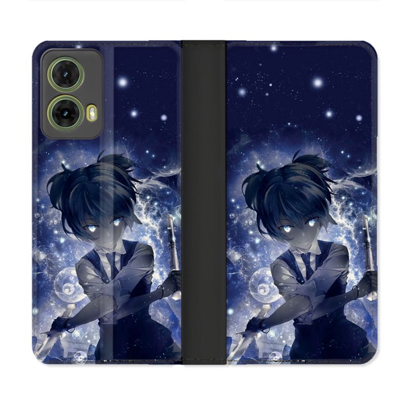 Housse cuir portefeuille Pour Motorola G85 5G Manga Assassination Classroom Nagisa