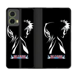 Housse cuir portefeuille Pour Motorola G85 5G Manga Bleach Duo