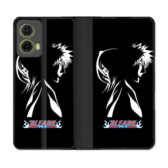 Housse cuir portefeuille Pour Motorola G85 5G Manga Bleach Duo