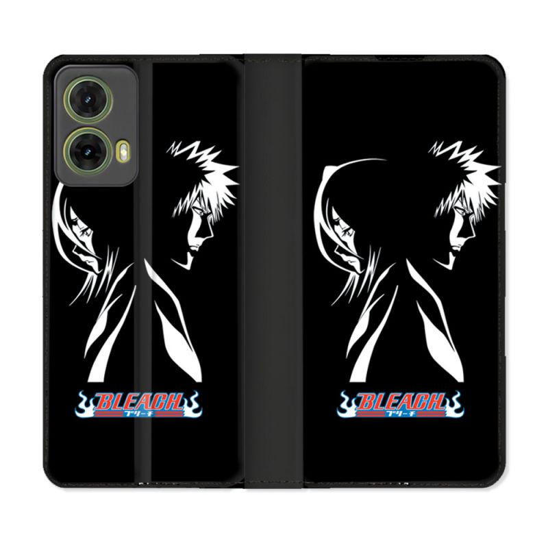 Housse cuir portefeuille Pour Motorola G85 5G Manga Bleach Duo