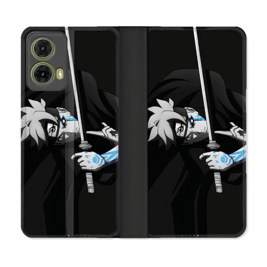 Housse cuir portefeuille Pour Motorola G85 5G Manga Boruto Epée