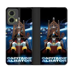 Housse cuir portefeuille Pour Motorola G85 5G Manga Capitaine Albator