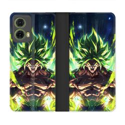 Housse cuir portefeuille Pour Motorola G85 5G Manga Dragon Ball Broly