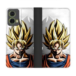 Housse cuir portefeuille Pour Motorola G85 5G Manga Dragon Ball Sangoku Portrait