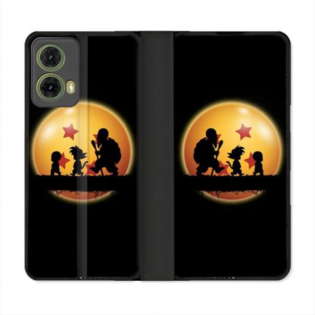 Housse cuir portefeuille Pour Motorola G85 5G Manga Dragon Ball Vintage