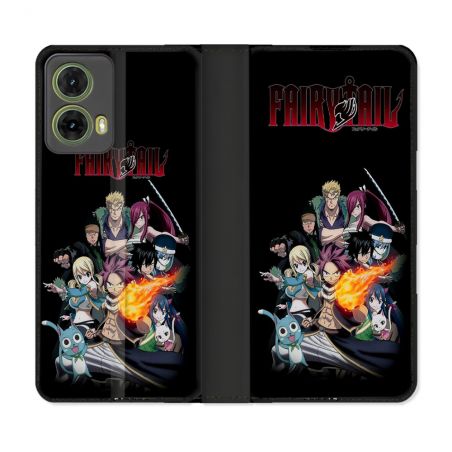 Housse cuir portefeuille Pour Motorola G85 5G Manga Fairy Tail Logo Team