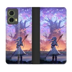 Housse cuir portefeuille Pour Motorola G85 5G Manga Frieren