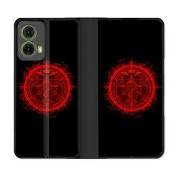 Housse cuir portefeuille Pour Motorola G85 5G Manga Fullmetal Alchemist Logo