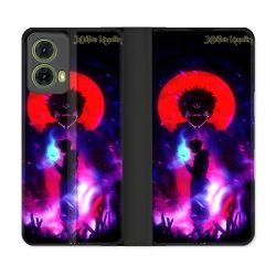 Housse cuir portefeuille Pour Motorola G85 5G Manga Jujutsu Kaisen Itadori Sukuna