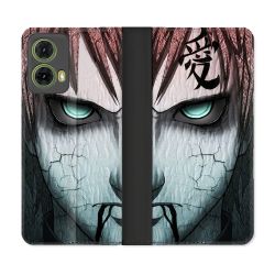 Housse cuir portefeuille Pour Motorola G85 5G Manga Naruto Gaara