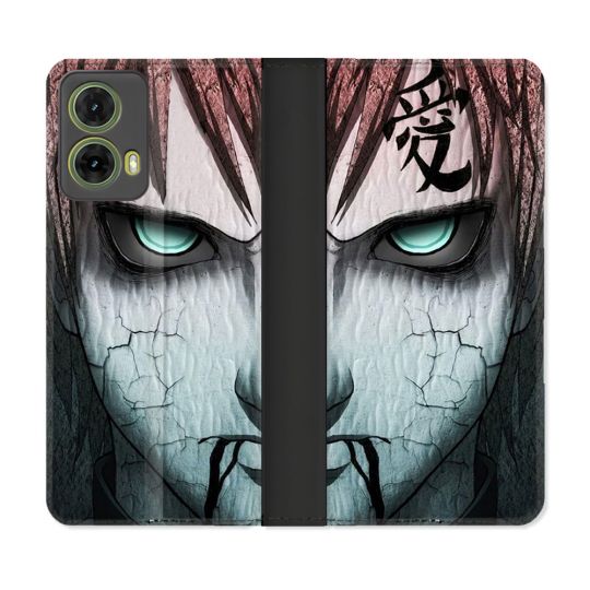 Housse cuir portefeuille Pour Motorola G85 5G Manga Naruto Gaara