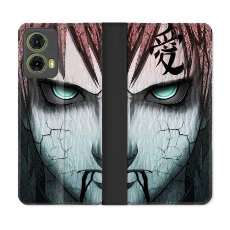 Housse cuir portefeuille Pour Motorola G85 5G Manga Naruto Gaara