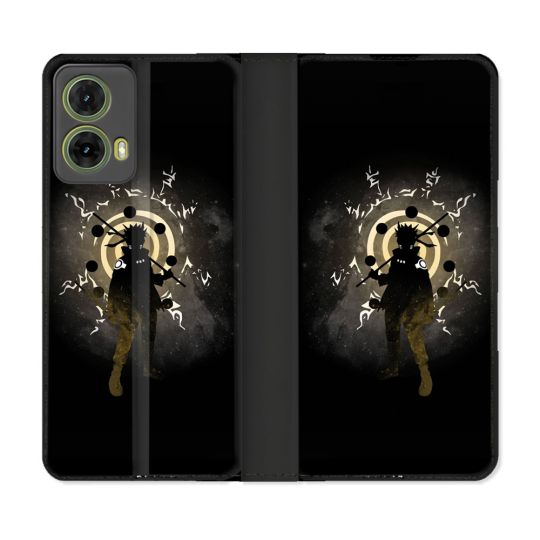 Housse cuir portefeuille Pour Motorola G85 5G Manga Naruto Sage