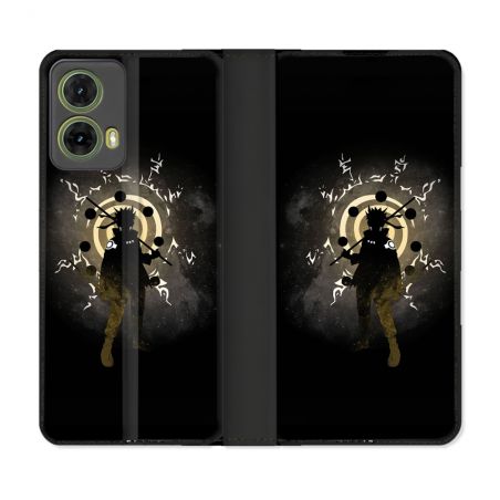 Housse cuir portefeuille Pour Motorola G85 5G Manga Naruto Sage
