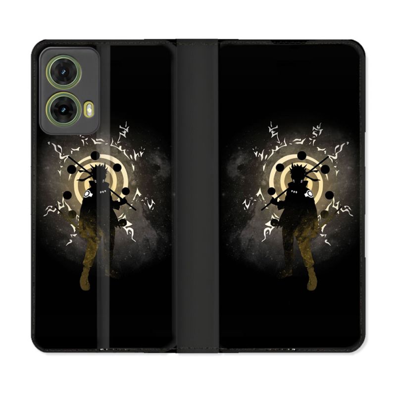 Housse cuir portefeuille Pour Motorola G85 5G Manga Naruto Sage