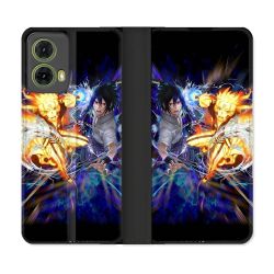 Housse cuir portefeuille Pour Motorola G85 5G Manga Naruto VS