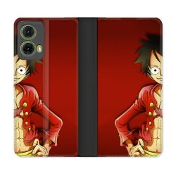 Housse cuir portefeuille Pour Motorola G85 5G Manga One Piece Luffy