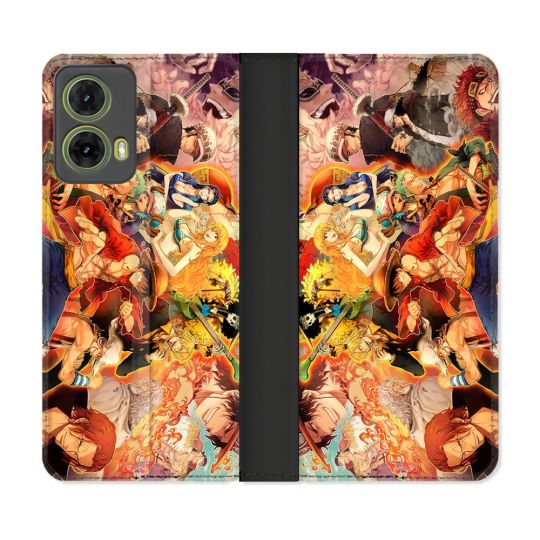 Housse cuir portefeuille Pour Motorola G85 5G Manga One Piece Nakama