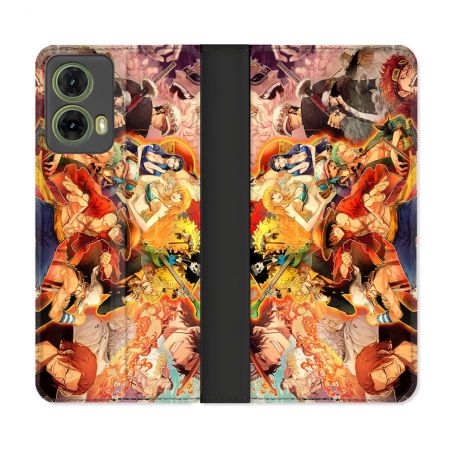 Housse cuir portefeuille Pour Motorola G85 5G Manga One Piece Nakama
