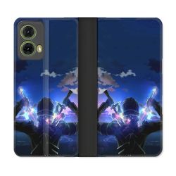 Housse cuir portefeuille Pour Motorola G85 5G Manga SAO sword Art Online Epee