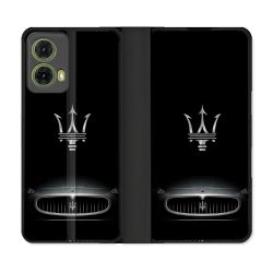 Housse cuir portefeuille Pour Motorola G85 5G Maserati