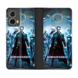Housse cuir portefeuille Pour Motorola G85 5G Matrix Affiche