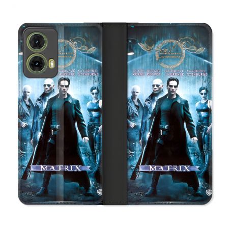 Housse cuir portefeuille Pour Motorola G85 5G Matrix Affiche