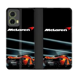 Housse cuir portefeuille Pour Motorola G85 5G Mc Laren