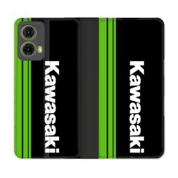 Housse cuir portefeuille Pour Motorola G85 5G Moto Kawasaki