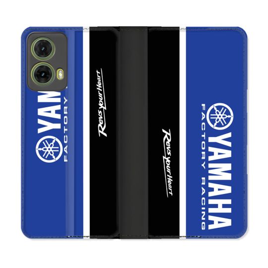 Housse cuir portefeuille Pour Motorola G85 5G Moto Yamaha