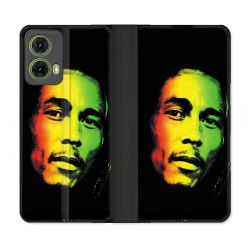Housse cuir portefeuille Pour Motorola G85 5G Musique Bob Marley 2