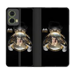 Housse cuir portefeuille Pour Motorola G85 5G Musique Jul Affiche