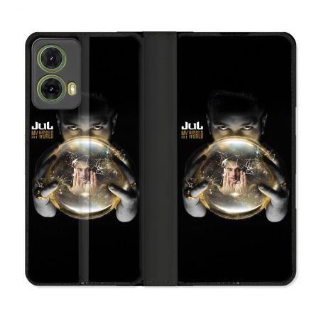 Housse cuir portefeuille Pour Motorola G85 5G Musique Jul Affiche