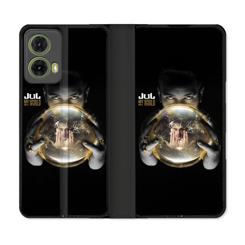Housse cuir portefeuille Pour Motorola G85 5G Musique Jul Affiche