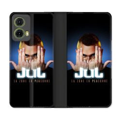 Housse cuir portefeuille Pour Motorola G85 5G Musique Jul Signe