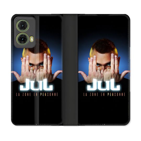 Housse cuir portefeuille Pour Motorola G85 5G Musique Jul Signe