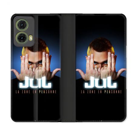 Housse cuir portefeuille Pour Motorola G85 5G Musique Jul Signe