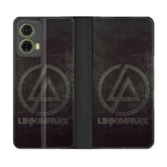 Housse cuir portefeuille Pour Motorola G85 5G Musique Rock Linkin Park