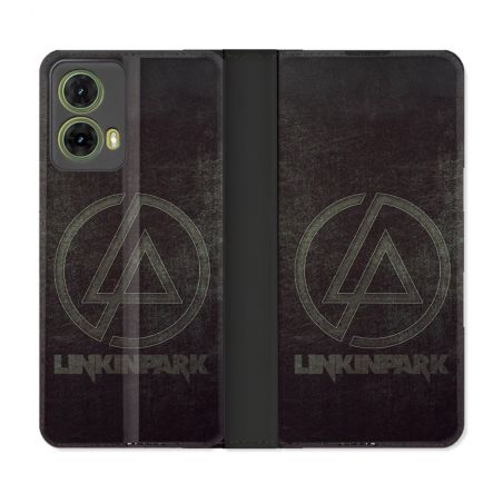 Housse cuir portefeuille Pour Motorola G85 5G Musique Rock Linkin Park