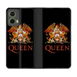 Housse cuir portefeuille Pour Motorola G85 5G Musique Rock Queen