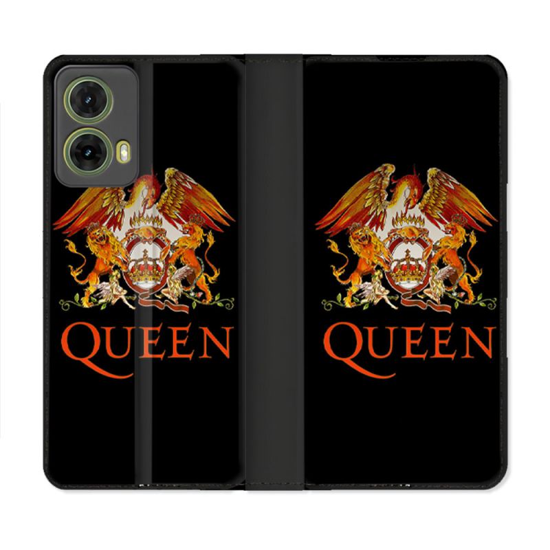 Housse cuir portefeuille Pour Motorola G85 5G Musique Rock Queen