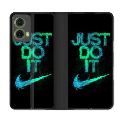Housse cuir portefeuille Pour Motorola G85 5G Nike Just Do It
