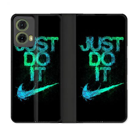 Housse cuir portefeuille Pour Motorola G85 5G Nike Just Do It