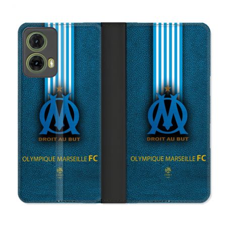 Housse cuir portefeuille Pour Motorola G85 5G Olympique Marseille OM Bande