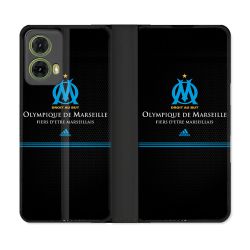 Housse cuir portefeuille Pour Motorola G85 5G Olympique Marseille OM Fier etre Marseillais