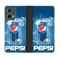 Housse cuir portefeuille Pour Motorola G85 5G Pepsi