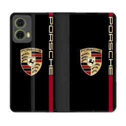 Housse cuir portefeuille Pour Motorola G85 5G Porsche Line