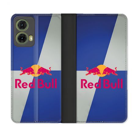 Housse cuir portefeuille Pour Motorola G85 5G Red Bull Classique
