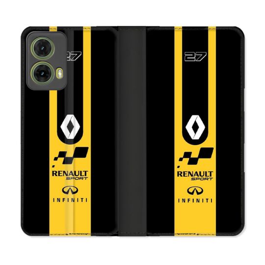 Housse cuir portefeuille Pour Motorola G85 5G Renault