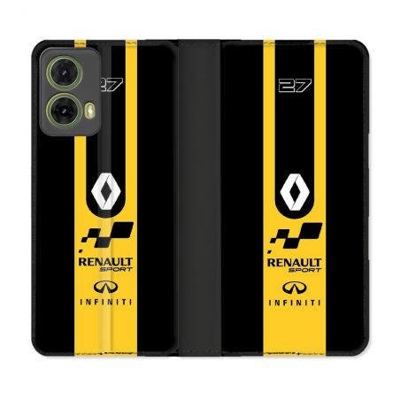 Housse cuir portefeuille Pour Motorola G85 5G Renault